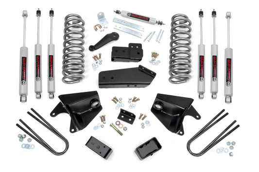 4 Inch Lift Kit Quad Front Shocks Rear Blocks Ford F-150 4WD (80-96) Rough Country