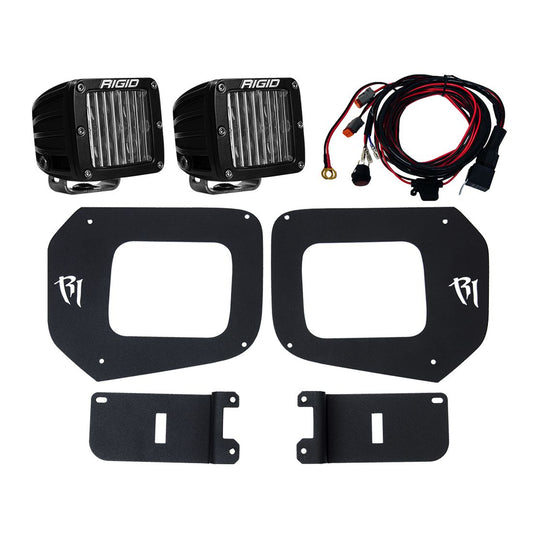 Rigid Industries 16-20 Toyota Tacoma Fog Light Mount Kit Includes 2 SAE D-Series Lights D-Series Pro RIGID Industries