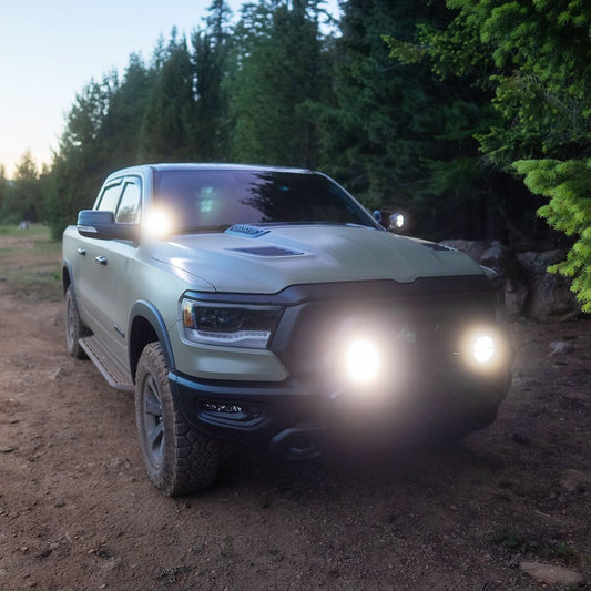 2019-Present Dodge RAM 1500 and 2019-Present TRX A-Pillar 4 Inch 360-Series LED Light Kit Rigid Industries-1
