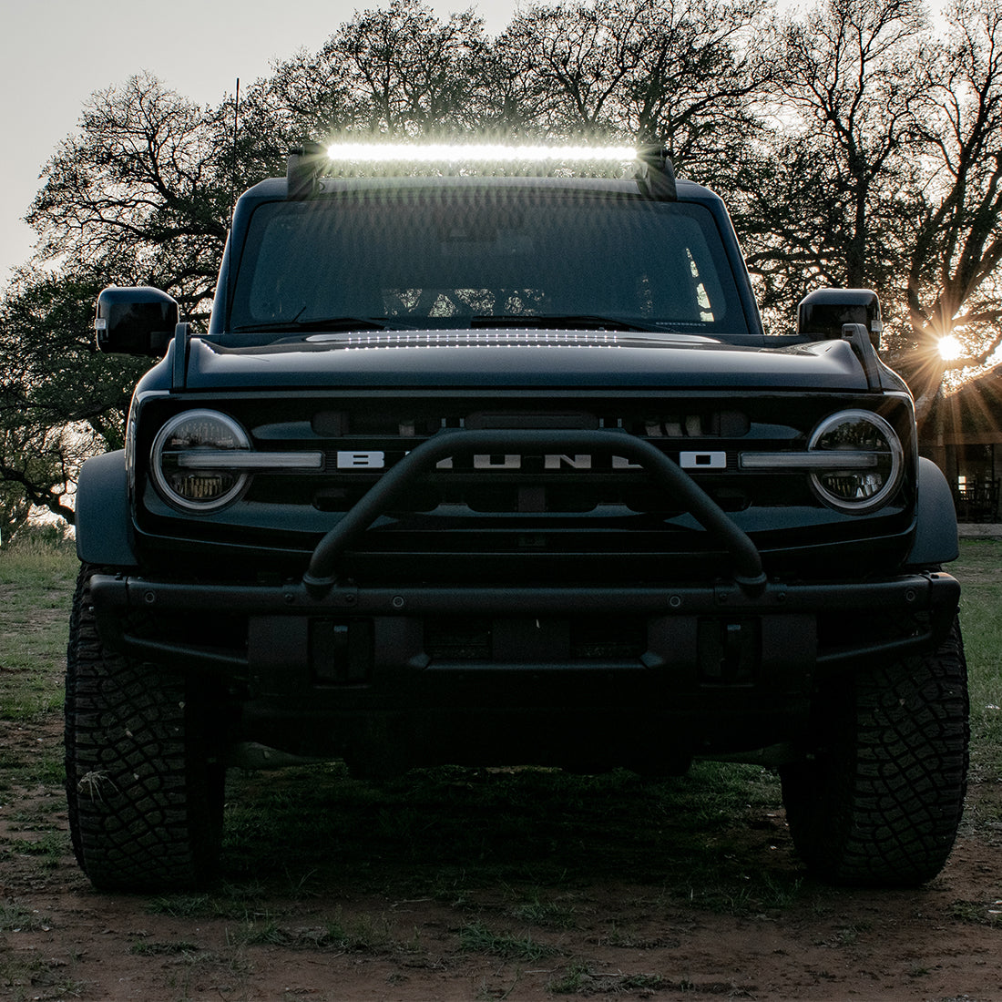 2021-Present Ford Bronco Roof Rack Light Kit with a SR Spot/Flood Combo Bar Included Rigid Industries-1