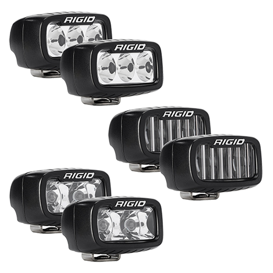 2021-Present Bronco Mod Bumper Triple SR-M Fog Light Kit Rigid Industries-2