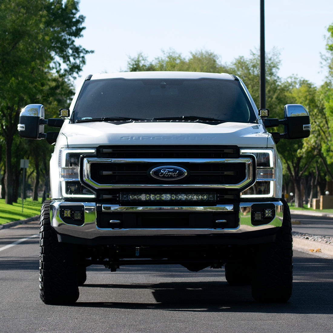 2020-Present Ford SuperDuty A-Pillar Mounts Rigid Industries-4