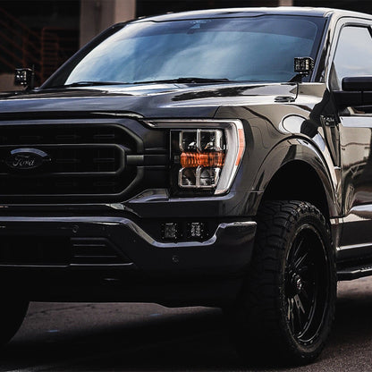 2021-Present Ford F-150/Raptor A-Pillar D-SS Light Kit Rigid Industries-5