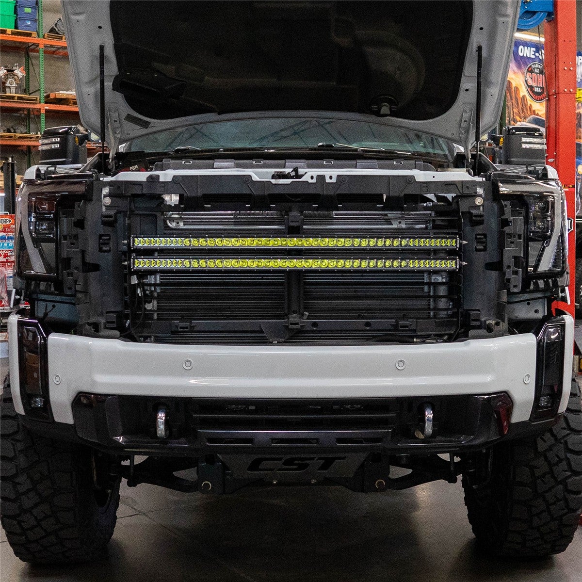 Chevy/GMC HD 24-27 SR-Series 40 Inch Midnight Behind the Grille Light Kit Rigid Industries-4