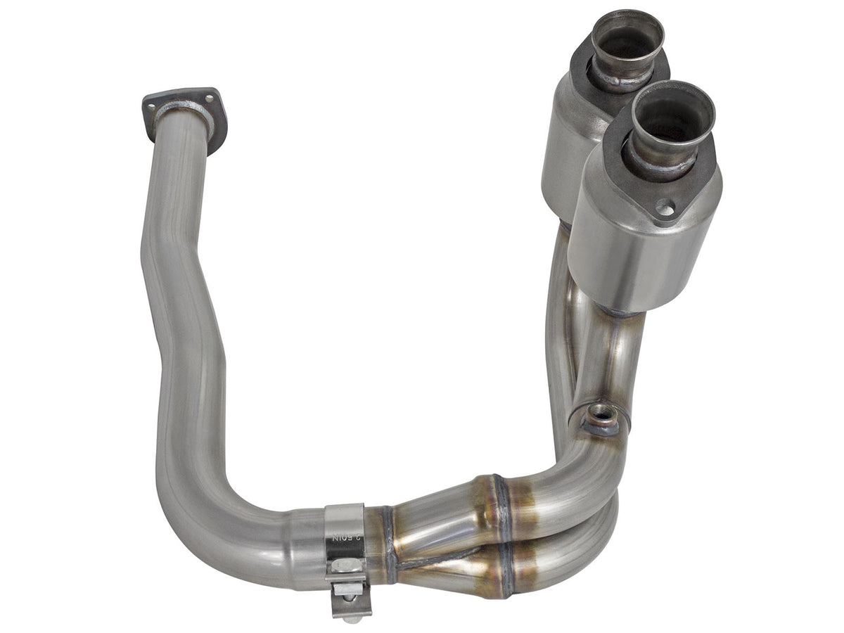 Direct Fit 409 Stainless Steel Front Catalytic Converter Jeep Wrangler (TJ) 00-03 L6-4.0L aFe Power-1