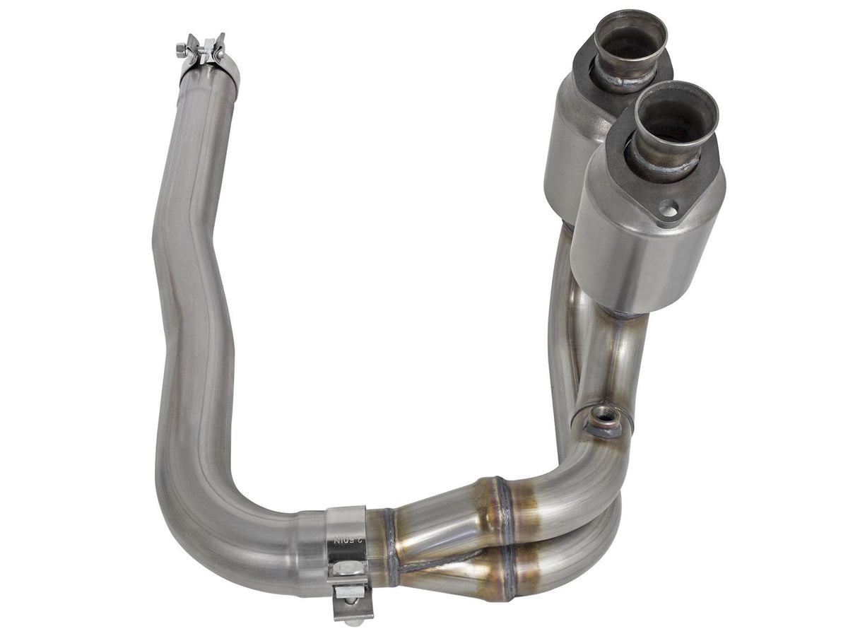 Direct Fit 409 Stainless Steel Front Catalytic Converter Jeep Wrangler (TJ) 04-06 L6-4.0L aFe Power-1