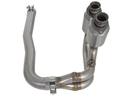 Direct Fit 409 Stainless Steel Front Catalytic Converter Jeep Wrangler (TJ) 04-06 L6-4.0L aFe Power-1
