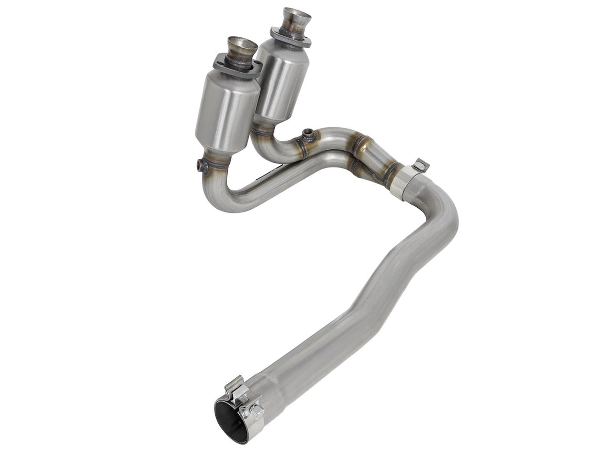 Direct Fit 409 Stainless Steel Front Catalytic Converter Jeep Wrangler (TJ) 04-06 L6-4.0L aFe Power-2