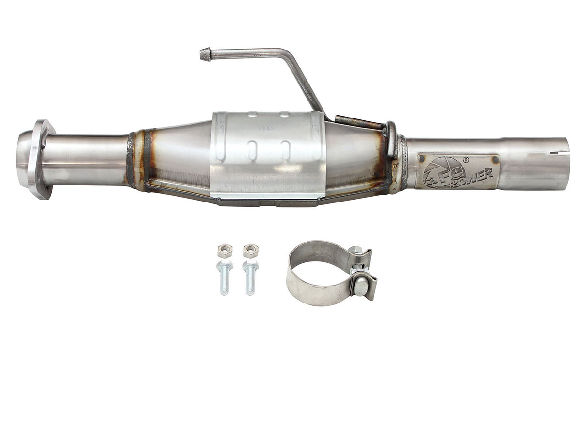 Direct Fit 409 Stainless Steel Rear Catalytic Converter Jeep Wrangler (TJ) 04-06 L6-4.0L aFe Power-2