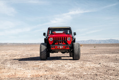 2018-2025 Jeep Wrangler JL Front Bumper Stubby with Push Bar End Cap Light Cutouts Bodyguard Bumpers-7