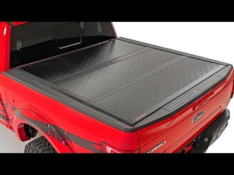 Low Profile Hard Tri-Fold Tonneau Cover 07-13 1500 5.5 Foot Bed w/Rail Caps Rough Country-2