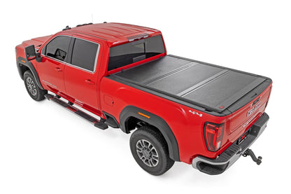 Hard Low Profile Bed Cover 6 Foot 9 Inch Bed Rail Caps Silverado/Sierra 2500HD/3500HD (20-26) Rough Country-2
