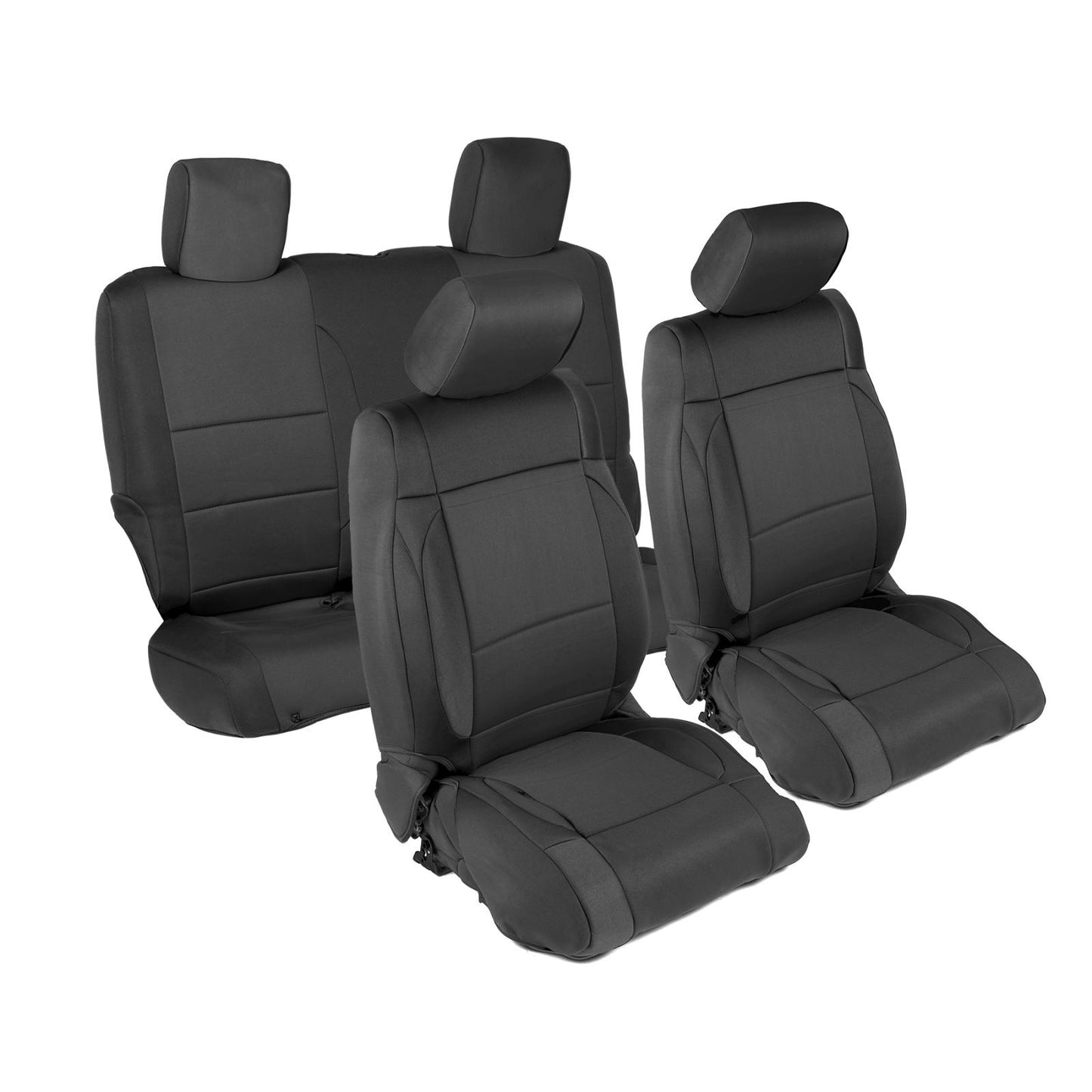 Neoprene Seat Cover Set Front/Rear Black 13-18 Wrangler JK 2 Door Smittybilt
