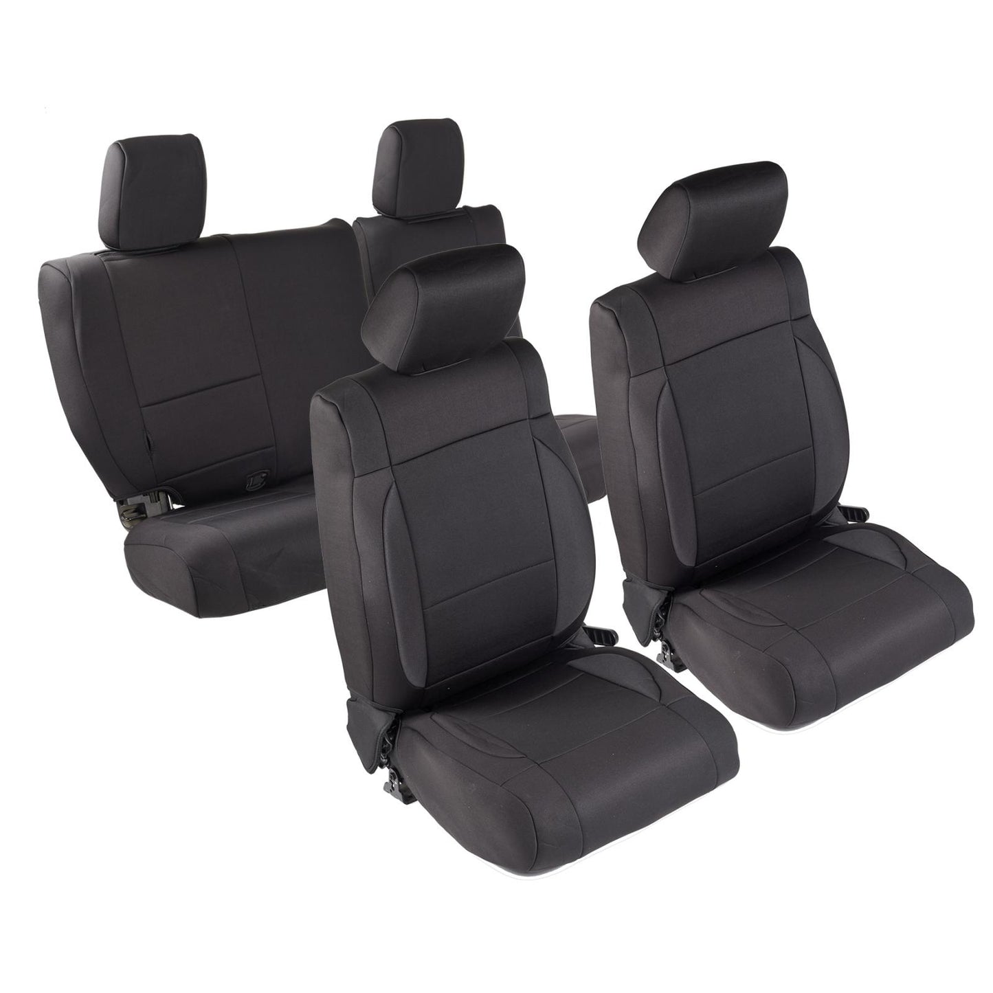 Neoprene Seat Cover Set Front/Rear Black 08-12 Wrangler JK 4 Door Smittybilt