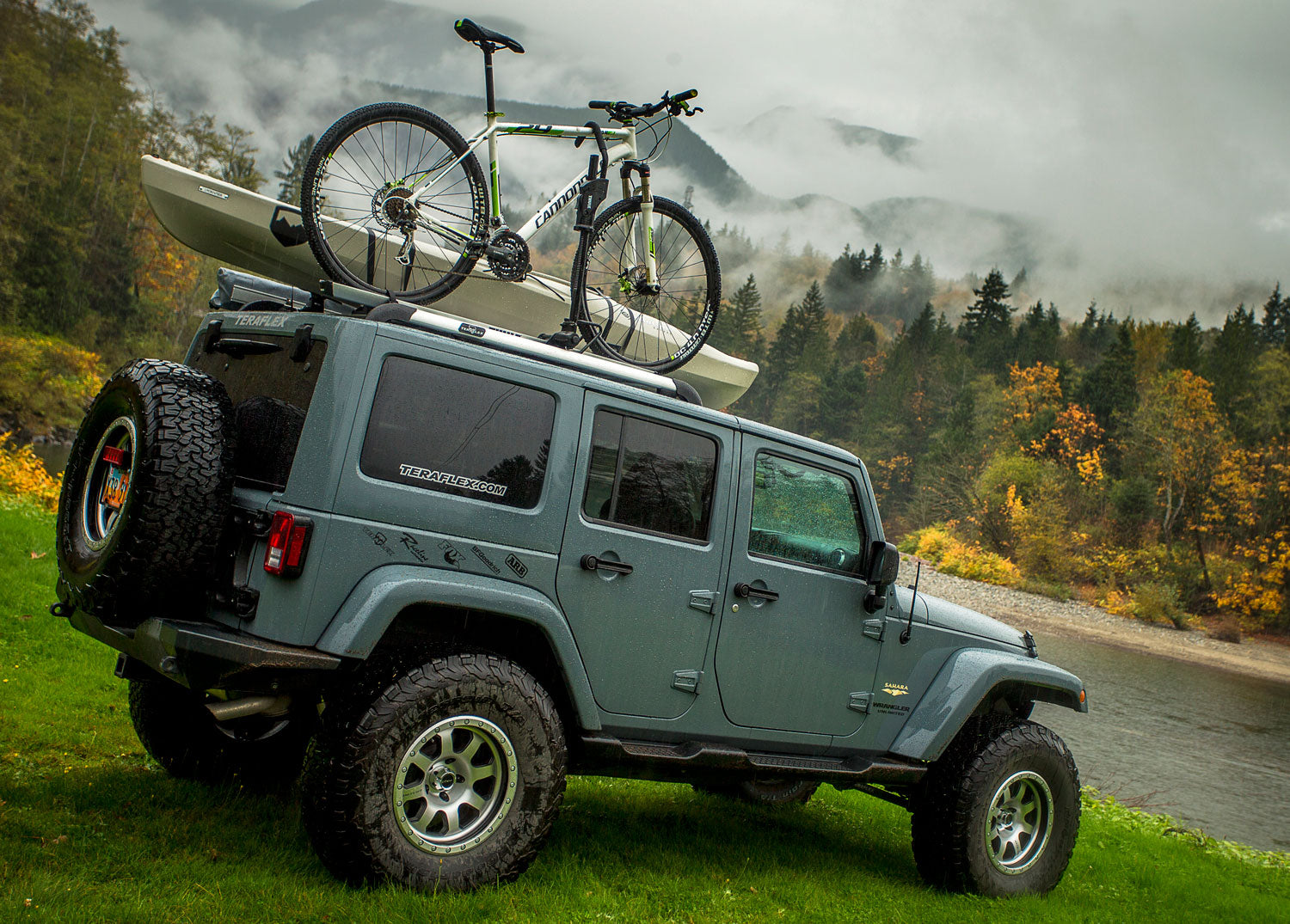 07-18 Wrangler JK 4 Door Nebo Roof Rack Cargo Slat Kit 6-Piece TeraFlex-8