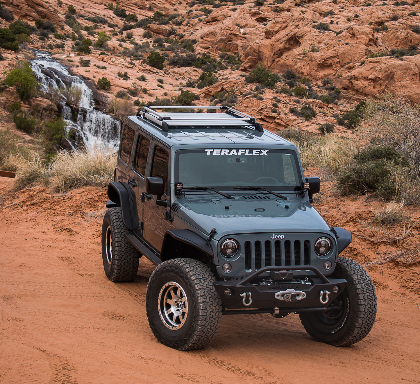 TeraFlex 07-18 Wrangler JK 4 Door Nebo Roof Rack Raised Rail Kit TeraFlex