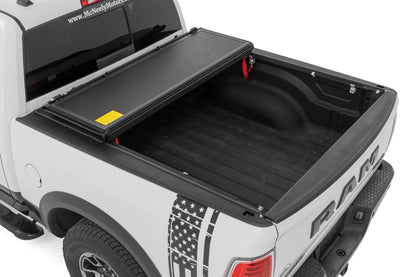 Hard Low Profile Bed Cover 5 Foot 7 Inch Bed No Rambox Ram 1500 2WD/4WD (2009-2018 & Classic) Rough Country-1