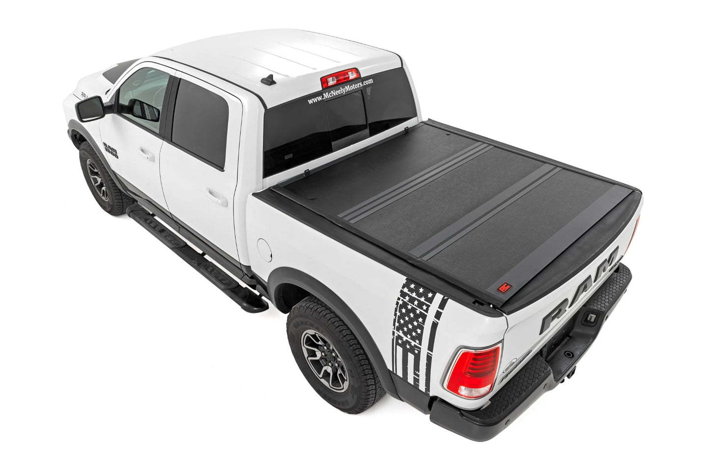 Hard Low Profile Bed Cover 5 Foot 7 Inch Bed No Rambox Ram 1500 2WD/4WD (2009-2018 & Classic) Rough Country-2