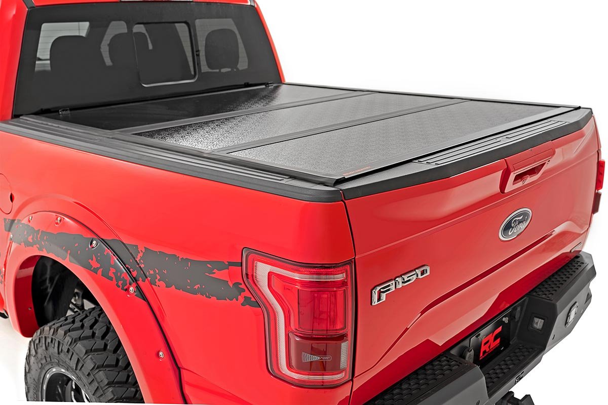 Rough Country Tacoma Low Profile Hard Tri-Fold Tonneau Cover 05-15 Tacoma Rough Country