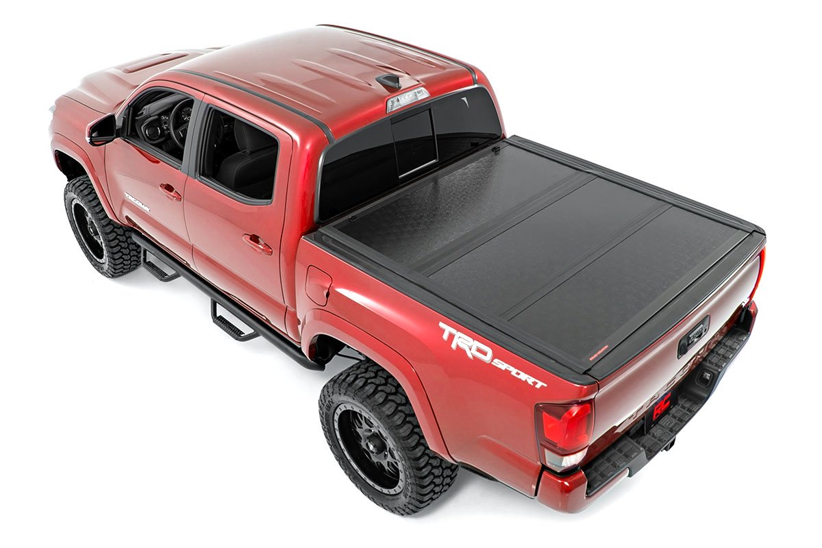 Rough Country Tacoma Low Profile Hard Tri-Fold Tonneau Cover 16-20 Tacoma Rough Country