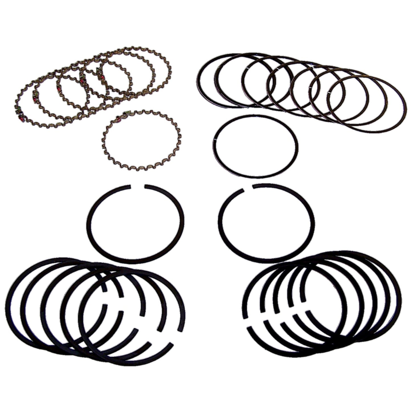 Standard Piston Ring Set for 1987-95 Jeep YJ, XJ, MJ, ZJ Models w/ 4.0L Engine Crown Automotive-1