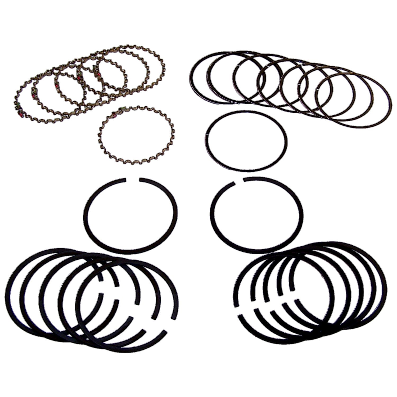 Standard Piston Ring Set for 1987-95 Jeep YJ, XJ, MJ, ZJ Models w/ 4.0L Engine Crown Automotive-1