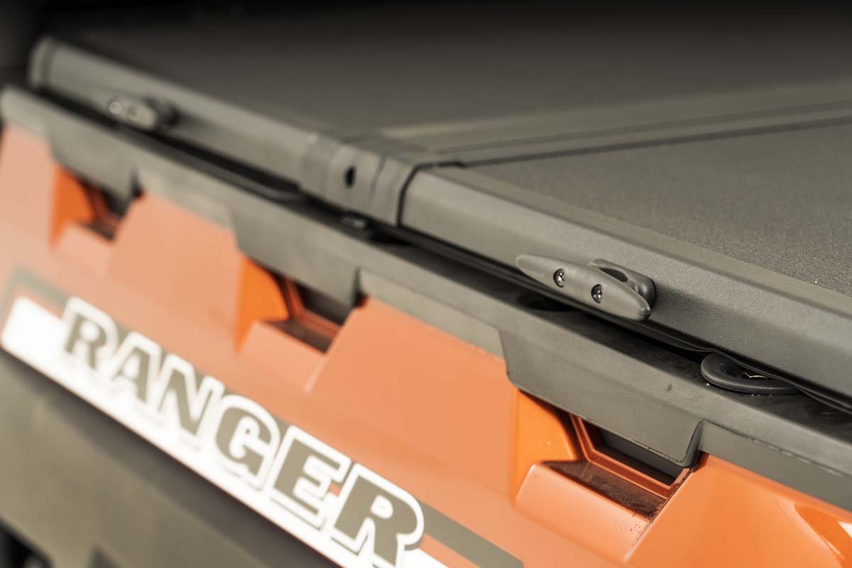 Rough Country Polaris Hard Folding Bed Cover w/o Tailgate Lock 13-20 Ranger 570XP/900XP/1000XP Rough Country