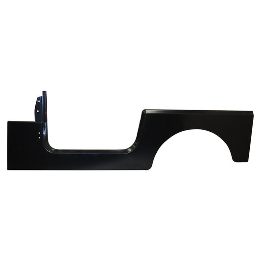 Left Side Panel, Black paintable without Jeep Logo for 76-95 CJ-7 & YJ Wrangler Crown Automotive