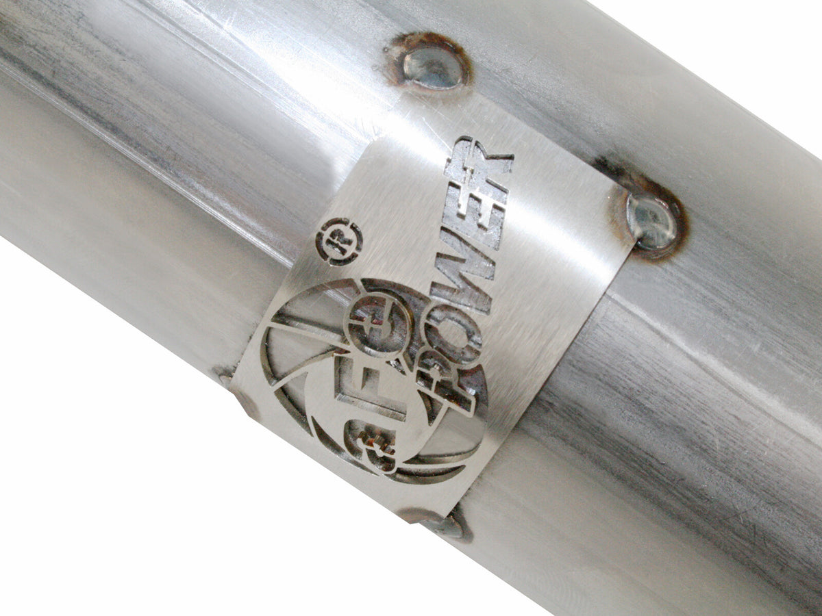 Twisted Steel 2-1/2 Inch Aluminized Steel Loop-Delete Downpipe Jeep Wrangler (JK) 12-18 V6-3.6L aFe Power-1