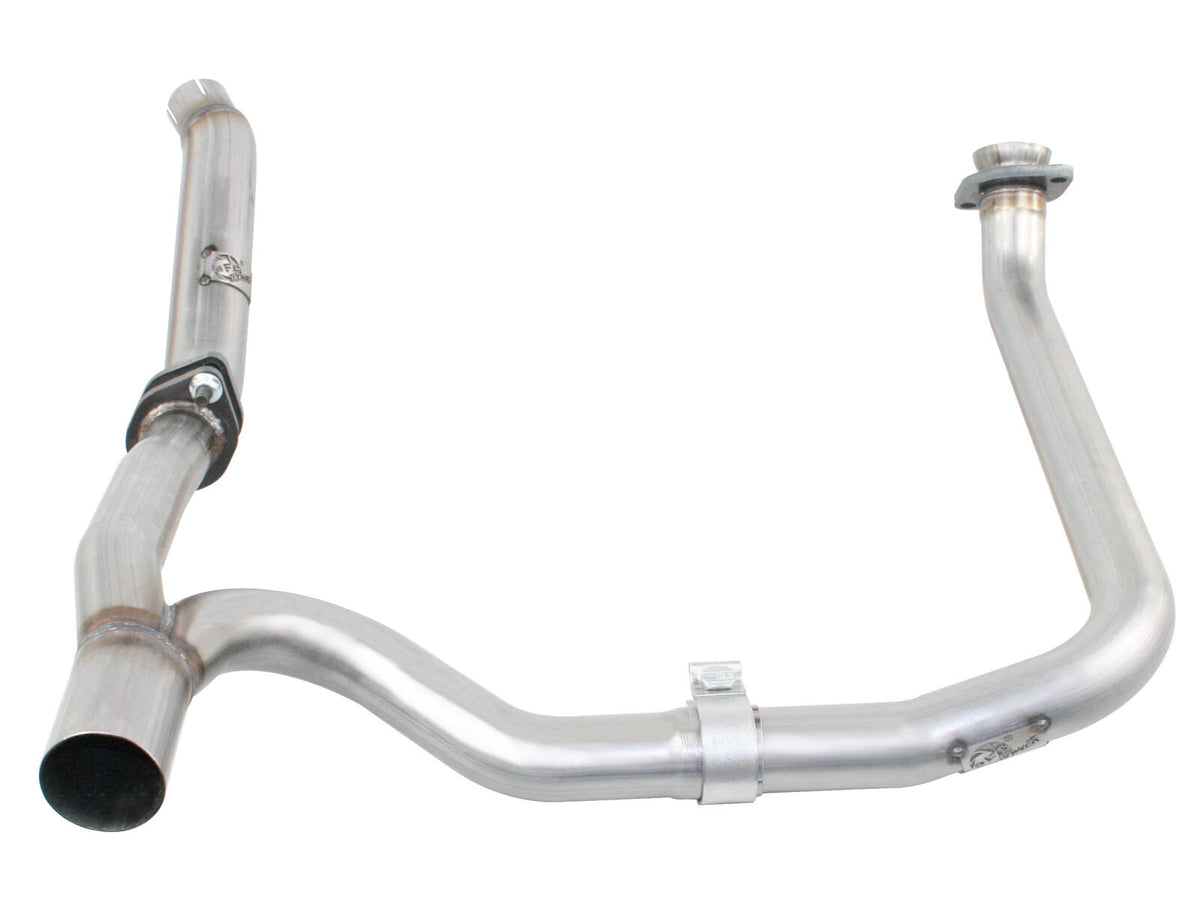 Twisted Steel 2 Inch-2-1/2 Inch Aluminized Steel Loop-Delete Downpipe & Y-Pipe Jeep Wrangler (JK) 12-18 V6-3.6L aFe Power