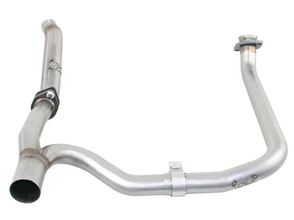 Twisted Steel 2 Inch-2-1/2 Inch Aluminized Steel Loop-Delete Downpipe & Y-Pipe Jeep Wrangler (JK) 12-18 V6-3.6L aFe Power