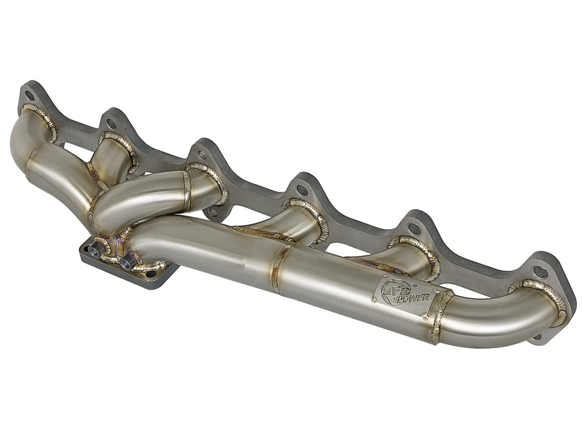 Twisted Steel 304 Stainless Steel Header w/ T3 Turbo Flange Dodge Diesel Trucks 03-07 L6-5.9L (td) aFe Power