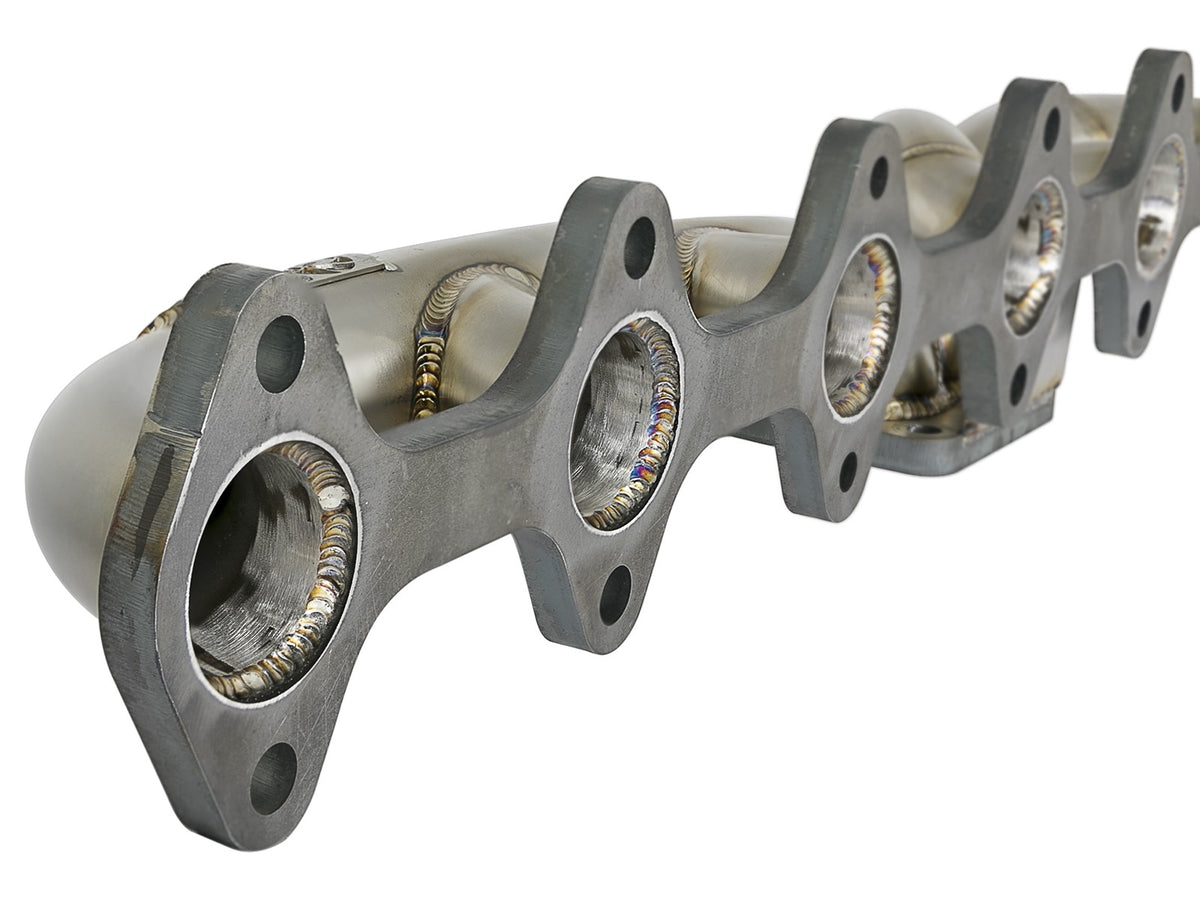 Twisted Steel 304 Stainless Steel Header w/ T3 Turbo Flange Dodge Diesel Trucks 03-07 L6-5.9L (td) aFe Power-4
