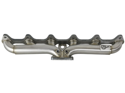Twisted Steel 304 Stainless Header w/ T4 Turbo Manifold Dodge Diesel Trucks 98.5-02 L6-5.9L (td) aFe Power-2