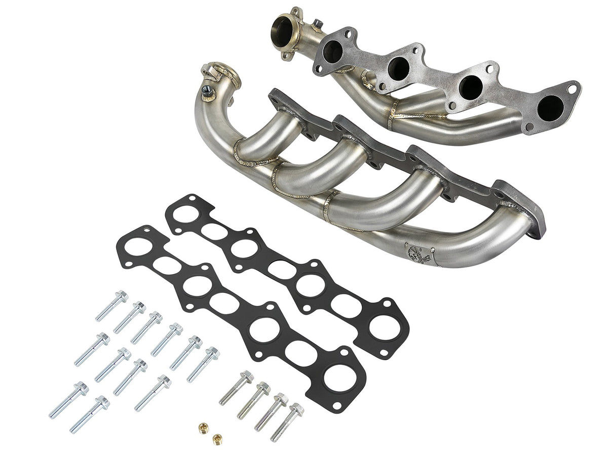 Twisted Steel 1-3/4 Inch to 2 Inch 304 Stainless Headers Ford Diesel Trucks 03-07 V8-6.0L (td) aFe Power-1