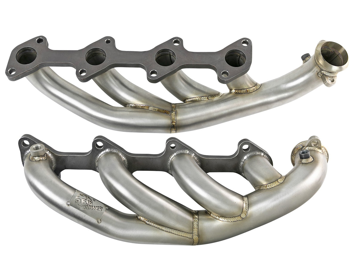Twisted Steel 1-3/4 Inch to 2 Inch 304 Stainless Headers Ford Diesel Trucks 03-07 V8-6.0L (td) aFe Power-2