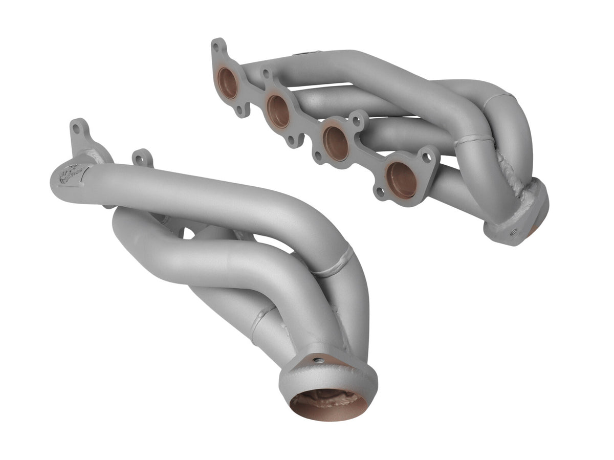 Twisted Steel 1-5/8 Inch to 2-1/2 Inch 304 Stainless Headers w/ Titanium Coat Finish Ford F-150 15-26 V8-5.0L aFe Power-1