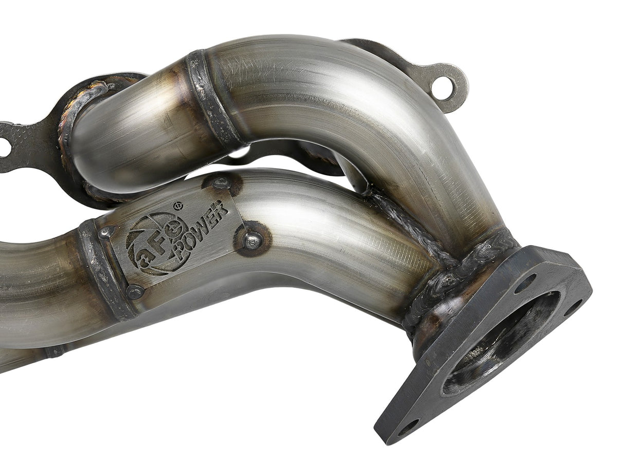 Twisted Steel 1-3/4 Inch 304 Stainless Steel Short Tube Header GM Silverado/Sierra 1500 19-26 V8-5.3L/6.2L aFe Power-4