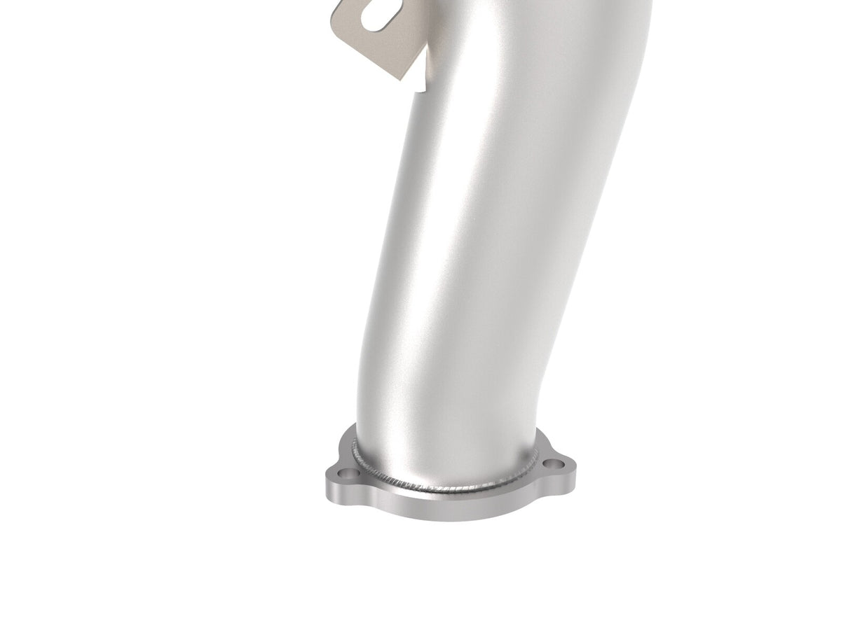 Twisted Steel Downpipe 3 Inch 304 Stainless Steel w/ Cat Audi A4/A5 (B8) 09-16 L4-2.0L (t) aFe Power-2