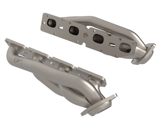 Twisted Steel 304 Stainless Steel Short Tube Header w/ Titanium Coat Finish Jeep Grand Cherokee (WK2) 11-21/ Dodge Durango 11-26 V8-5.7L Hemi aFe Power-1