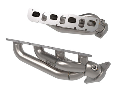 Twisted Steel 1-7/8 Inch to 2-3/4 Inch 304 Stainless Headers w/ Raw Finish Jeep Wrangler 392 21-26 V8-6.4L aFe Power-1