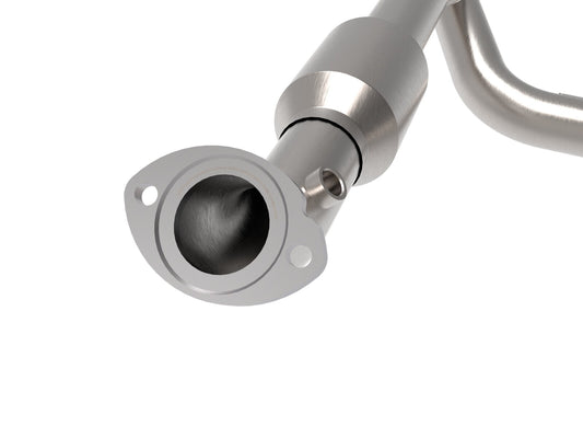 Twisted Steel Y-Pipe 2 to 3 Inch 409 Stainless Steel w/ Cat Toyota Tacoma 05-15 V6-4.0L aFe Power-1