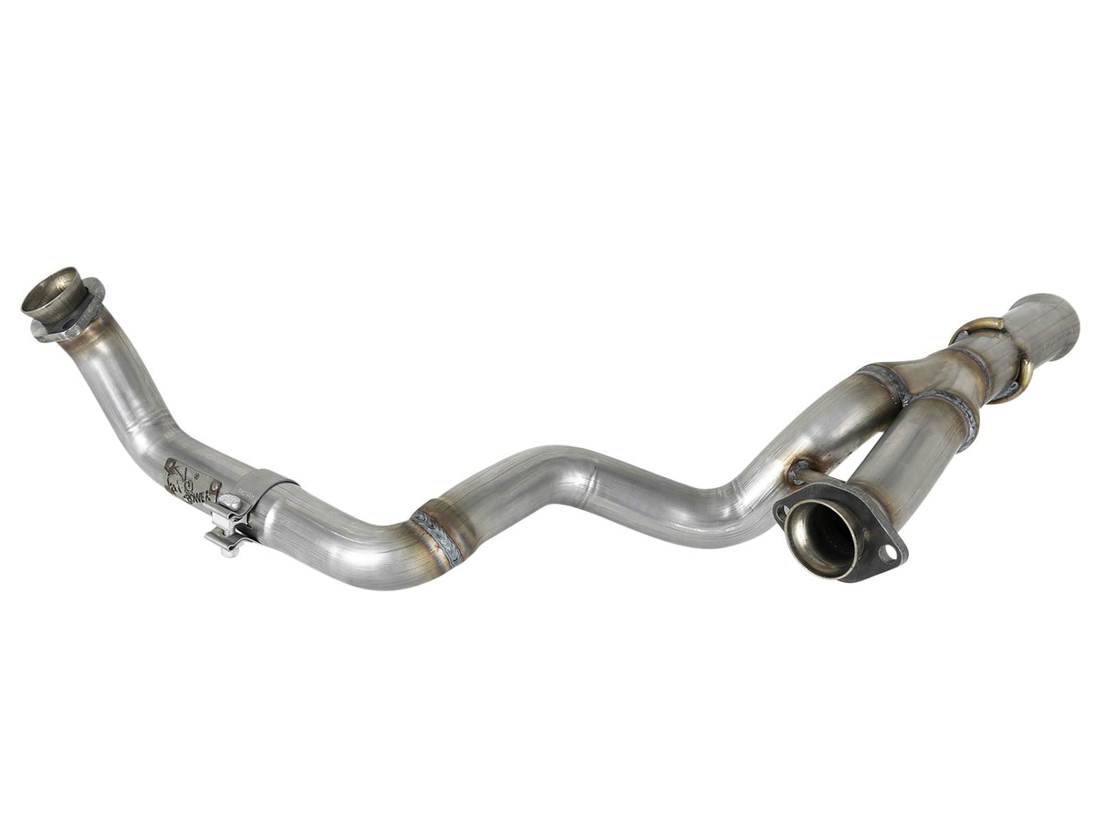 Twisted Steel 2-1/4 Inch to 2-1/2 Inch 409 Stainless Steel Street Series Y-Pipe Jeep Wrangler (Jl) 18-26/ Gladiator (Jt) 20-26 V6-3.6L aFe Power-1