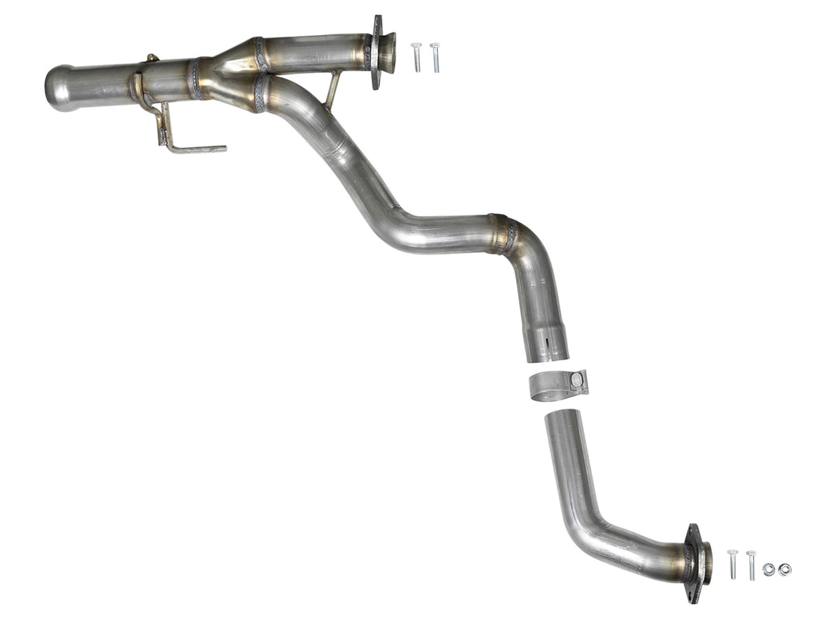 Twisted Steel 2-1/4 Inch to 2-1/2 Inch 409 Stainless Steel Street Series Y-Pipe Jeep Wrangler (Jl) 18-26/ Gladiator (Jt) 20-26 V6-3.6L aFe Power-4