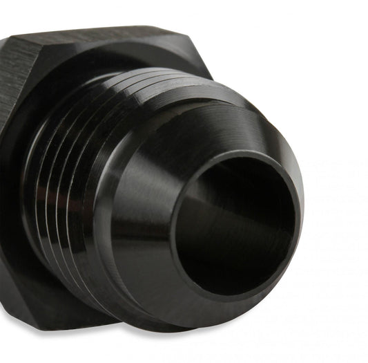 -8 AN To 3/4-16 O-Ring Black O-Ring Straight Thread to AN Flare Fitting 6061 Aluminum Construction Mr Gasket-1
