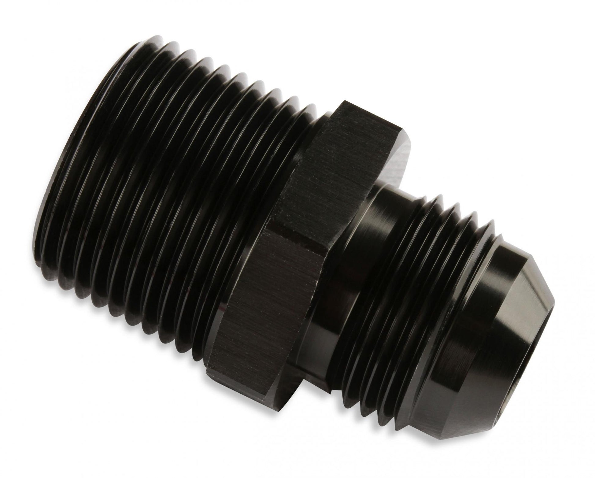 Straight -6 AN To 3/8 Inch NPT Adapter Black NPT to AN Flare Fitting 6061 Aluminum Construction Mr Gasket