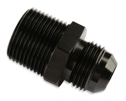 Straight -6 AN To 3/8 Inch NPT Adapter Black NPT to AN Flare Fitting 6061 Aluminum Construction Mr Gasket