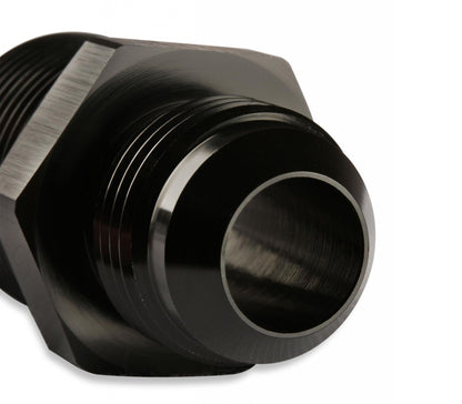 Straight -6 AN To 3/8 Inch NPT Adapter Black NPT to AN Flare Fitting 6061 Aluminum Construction Mr Gasket-1