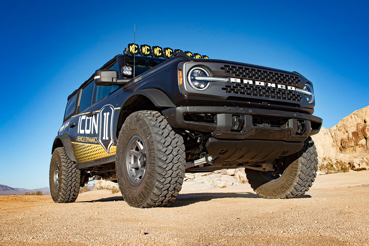 2021-2023 Ford Bronco Front 1.5-4 Inch Lift V.S. 2.5 Series Coilover Kit Remote Reservoir W/ CDCV ICON Vehicle Dynamics-1