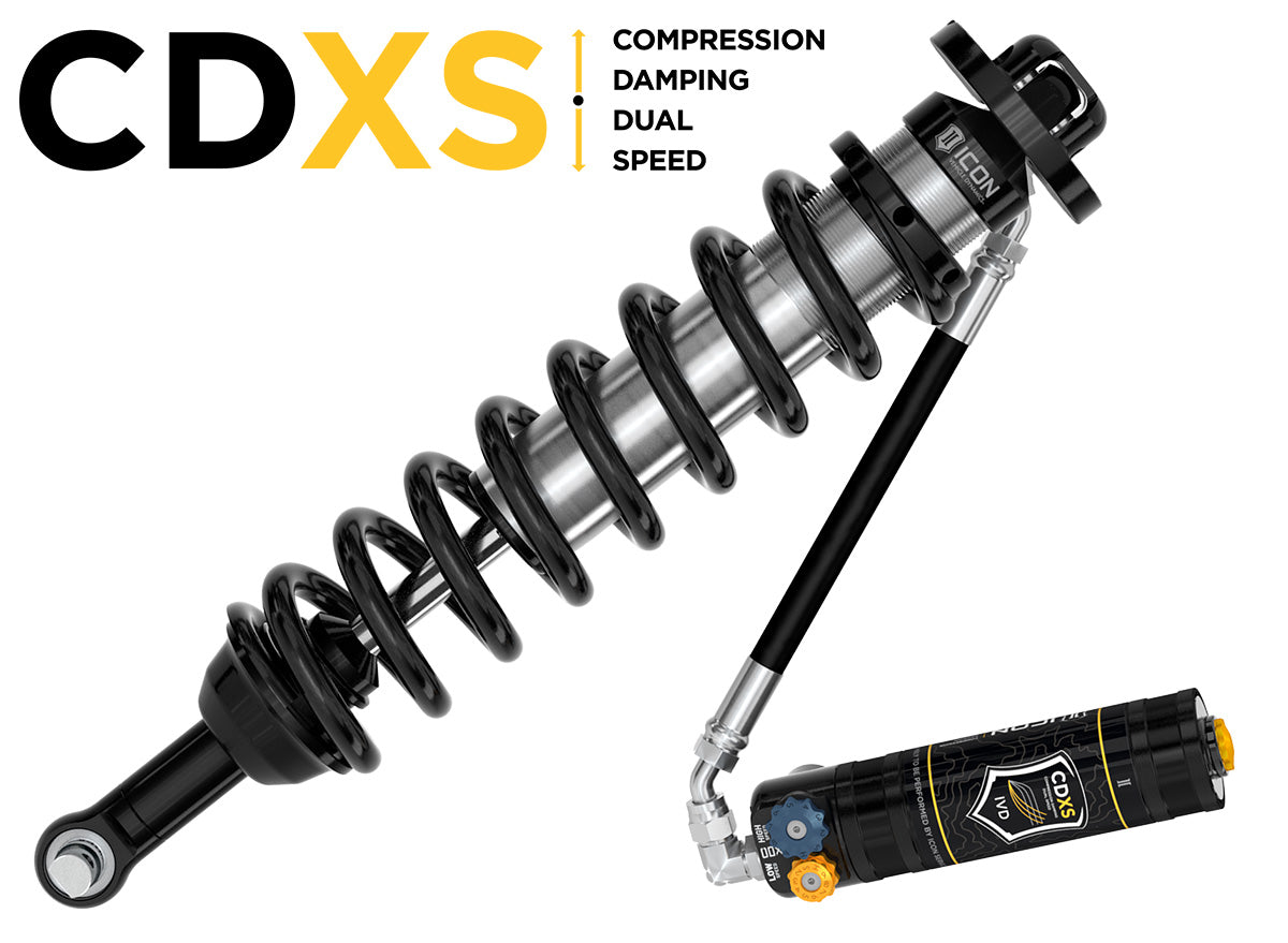 2021-2023 Ford Bronco Front 1.5-4 Inch Lift V.S. 2.5 Series Coilover Kit Remote Reservoir W/ CDXS ICON Vehicle Dynamics-1